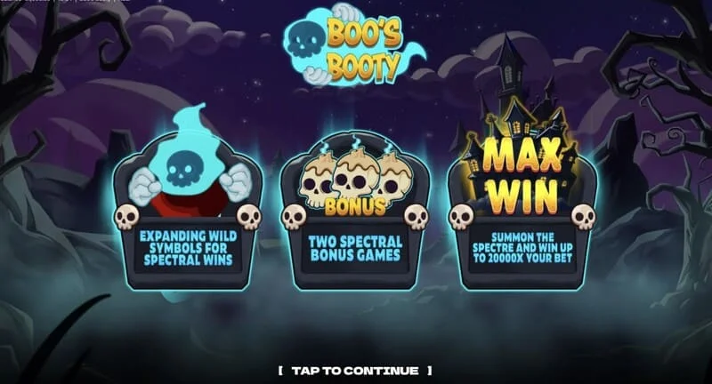 Boo's Booty — bonusa funkciju un Feature Buy tabula